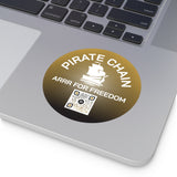 Pirate Chain Stickers Round Vinyl "ARRR for Freedom"