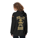 Woman wearing a Pirate MOM hoodie