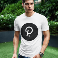 Man wearing a Polkadot Official Logo T-shirt