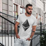 Man wearing an Ethereum Official Logo T-shirt