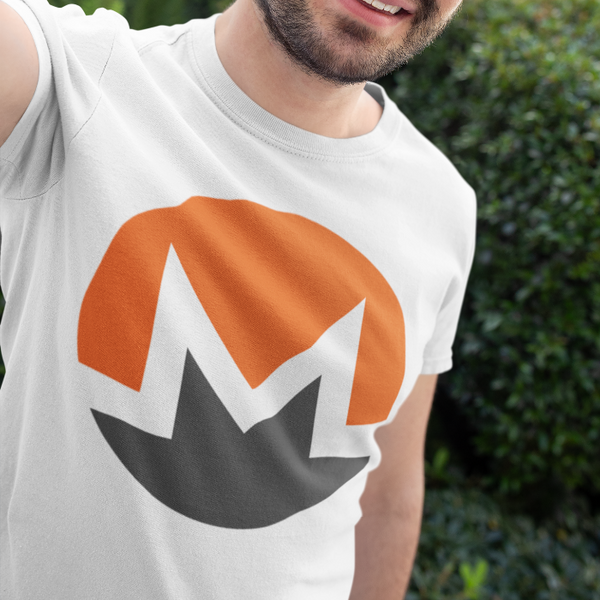 Man wearing a Monero Official Logo T-Shirt