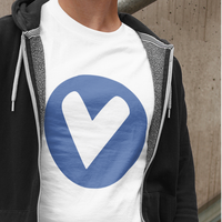 Man wearing a VerusCoin Official Logo T-shirt