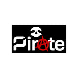 Pirate Chain Bumper Stickers "Anarchy Pirate" White
