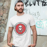 Man wearing a Pirate Chain t-shirt